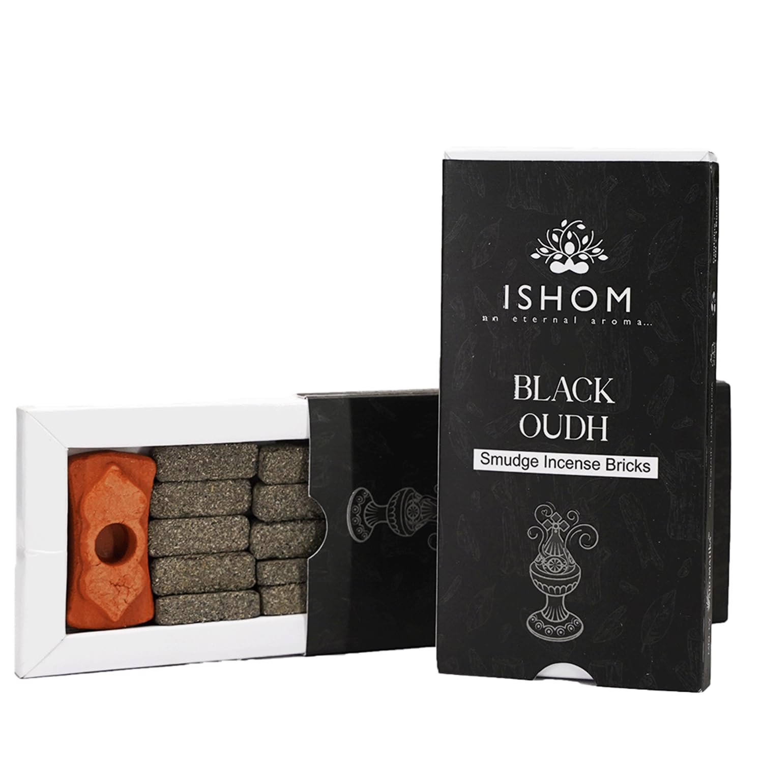 Black Oudh Smudge Incense Bricks