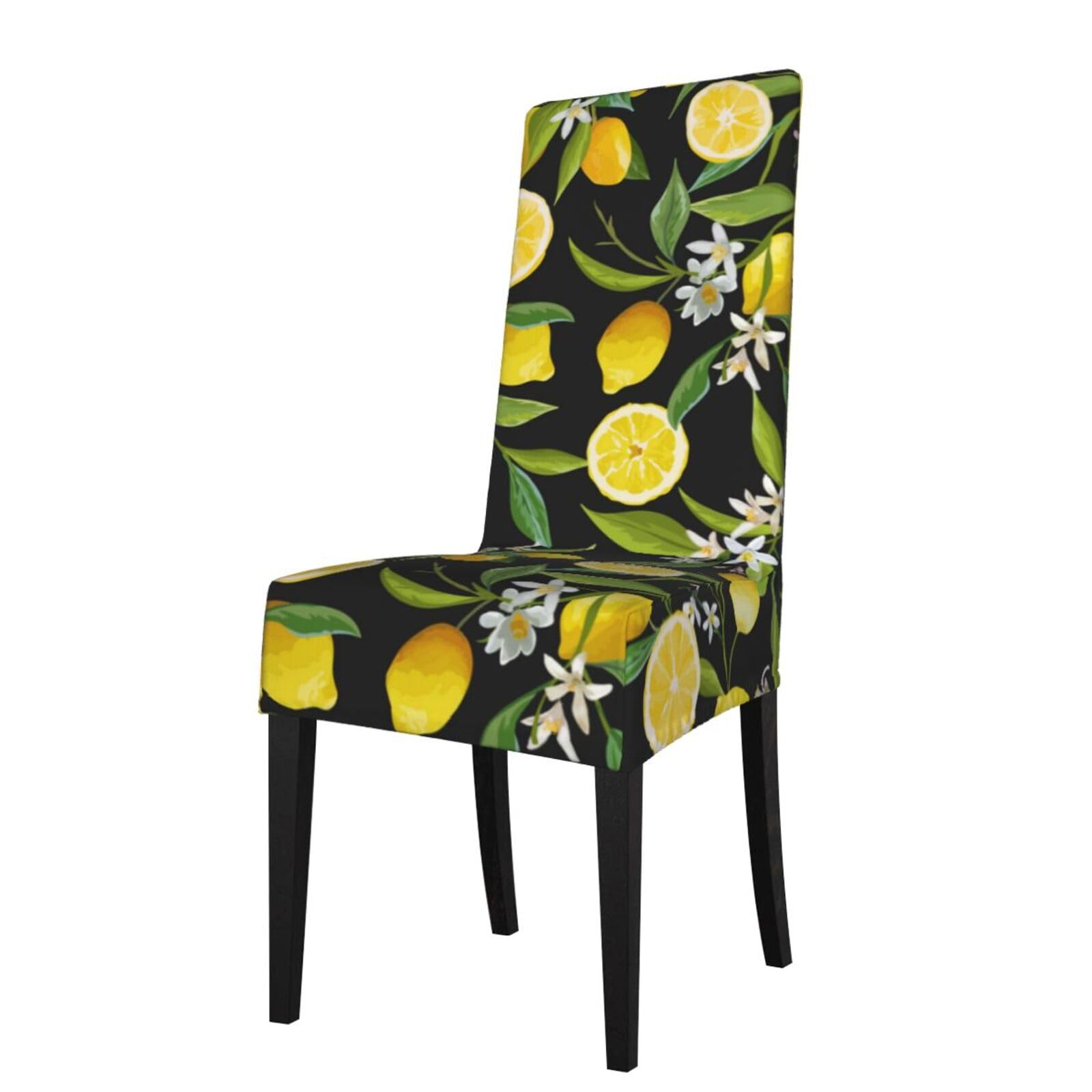 LKYMOH Fruit Lemon Pattern, Chair Covers Stretch Chair Slipcovers for Dining Room, for Party Pet Protection Universal Fit Soft Polyester