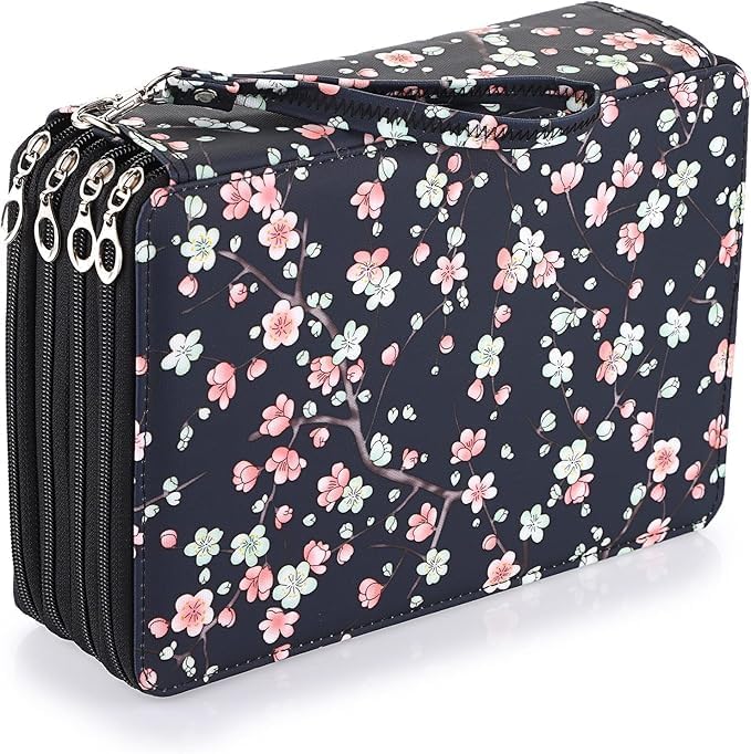200-Slot Pencil Case Roll - Professional Colored Pencil Organizer with Zipper, Portable Art Supply Storage for Artists & Students, Durable Pencil Wrap Holder for Coloring Pens & Stationery, Style2