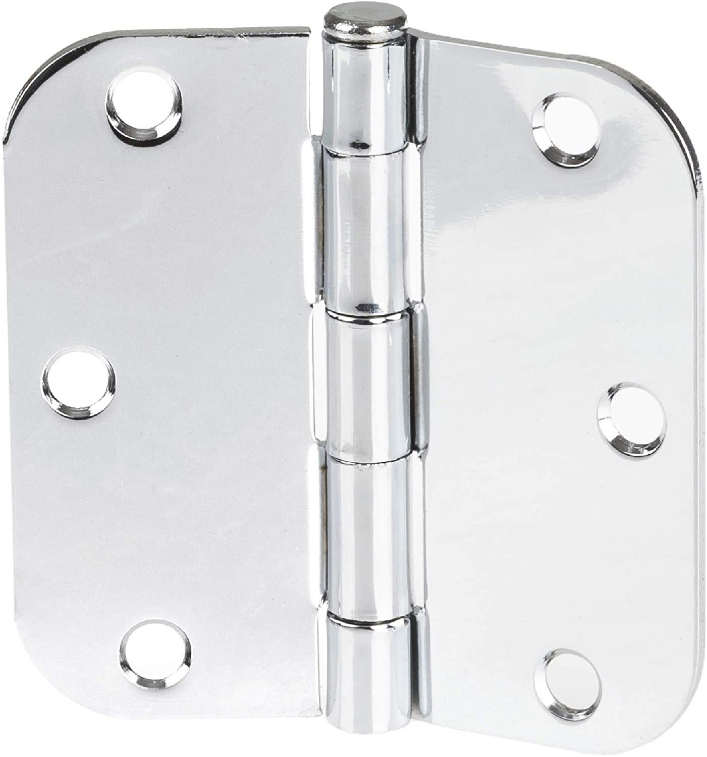 Ilyapa 48 Pack Polished Chrome Door Hinges for Doors, 3.5 x 3.5 Inch Interior Door Hinges, SilverHinges for Doors 3 1/2 Inches, with 5/8 Inch Radius Corners