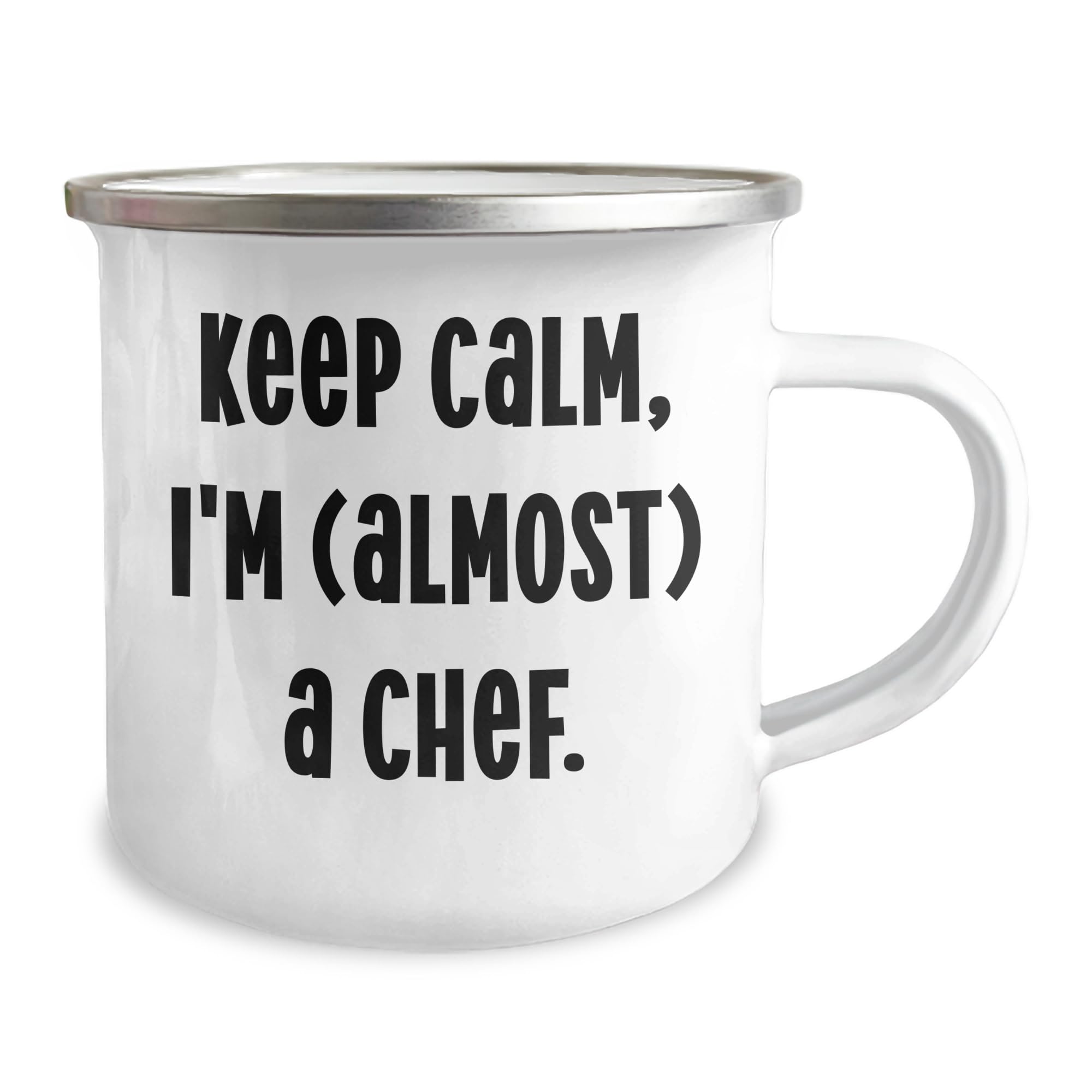 Gifts from Friends to Chef Christmas Camping Mug - Keep Calm, I'm almost a Chef., Funny Chef Gifts for Men