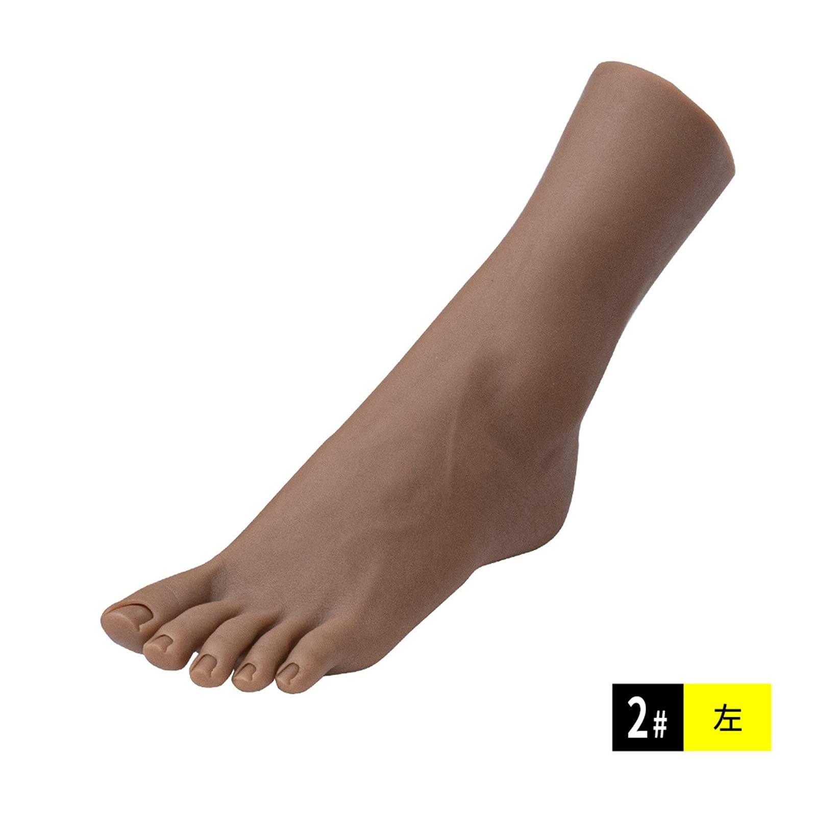 Silikonowa manicure Nail Art Practice Practice Foot Model Protety(Color 2 Left Foot)