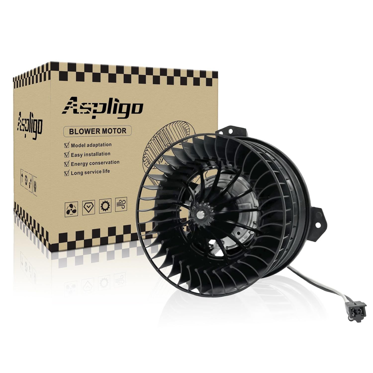700070 AC Heater Blower Motor Fan Front Fit for Chrysler Pacifica 2004-2008 ，Town &amp; Country 2001-2007 ，Voyager 2001-2003， for Dodge Caravan Grand Caravan 2001-2007 ，75739, 4885475AB, 4885475AC