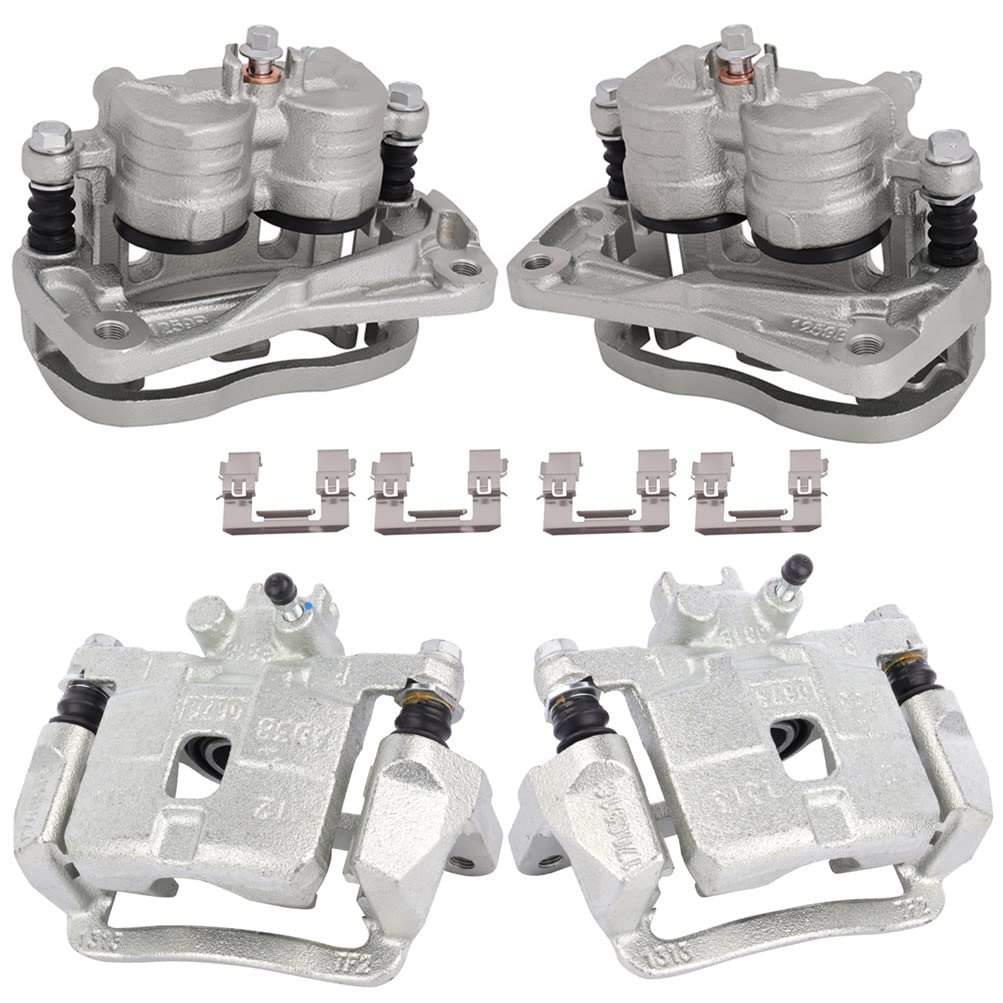 SCITOO 4PCS 19B2683 19B2682 19-B2067A 19-B2066A Front &amp; Rear Brake Calipers | Fit For Saab,For Subaru Models - For 9-2X 2005-2006,For Impreza 2004-2007 With Bracket
