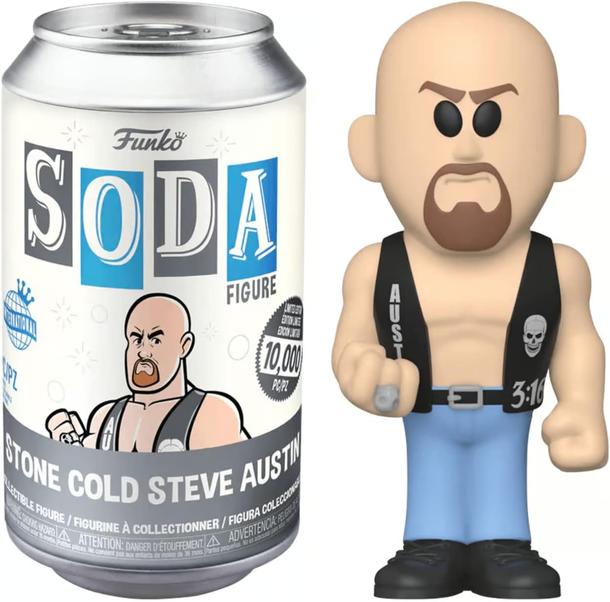 Funko Vinyl Soda: WWE Stone Cold Steve Austin Figure - Collectible Soda Can and Vinyl Toy