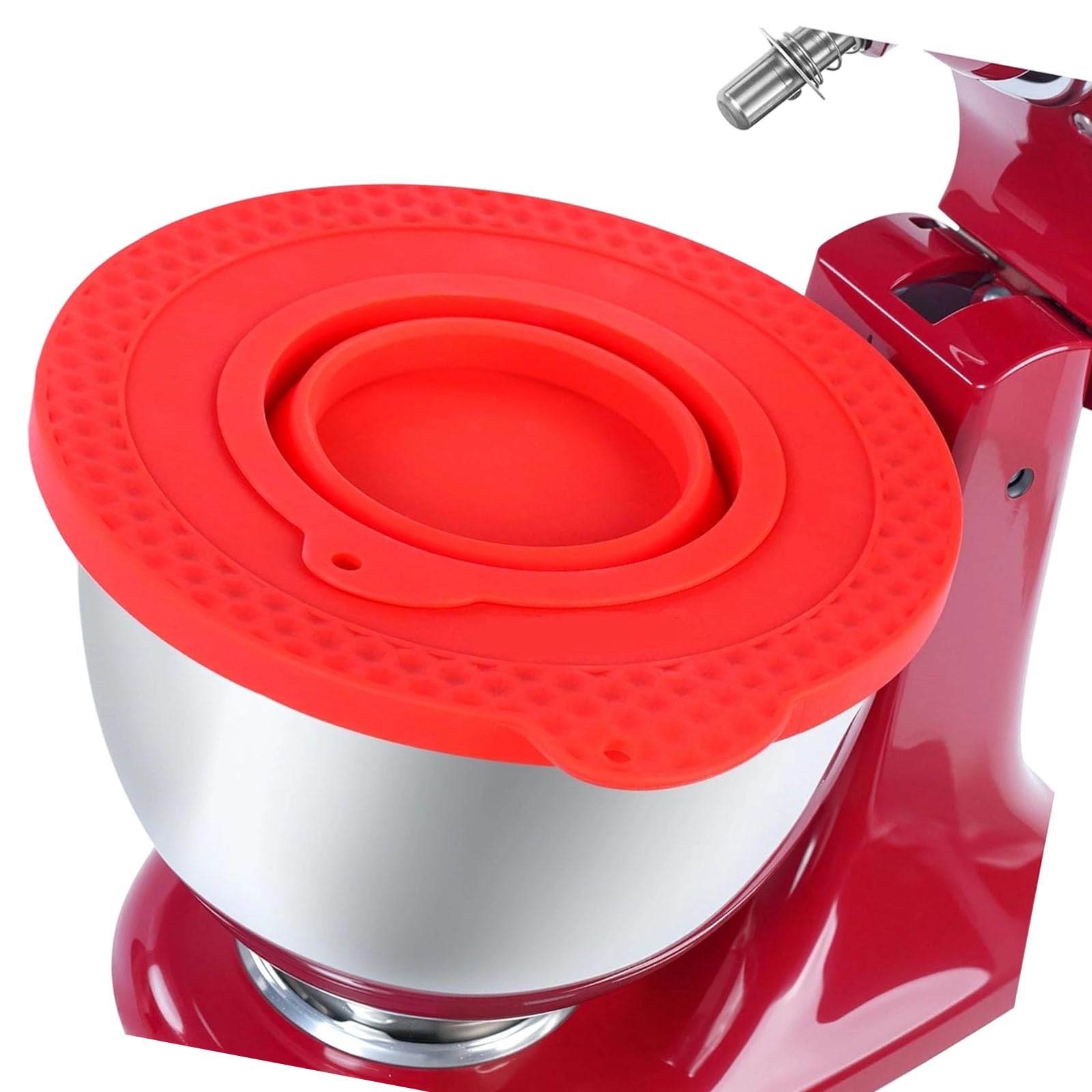 Elnwnnkc Food Grade Silicone Mixers Bowl Cover Leakproof Bowl Lid for 4.5-5 Quart Tilt Head Mixers Space Saving Dishwasher Safe Mixer Accessory