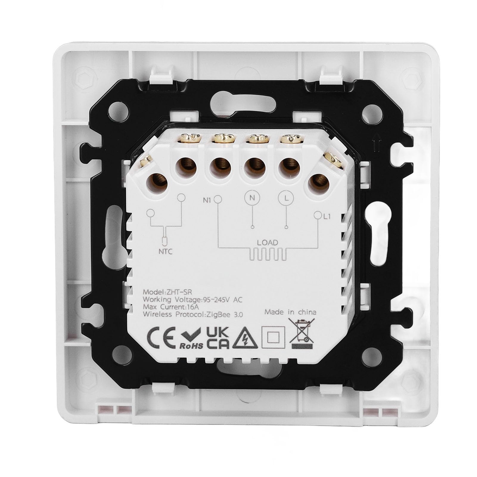 EMUKOEP Termostato Inteligente WiFi Símbolo Control de Aplicación Ahorro de Energía para Office Mall Stadium 95-245VAC Blanco