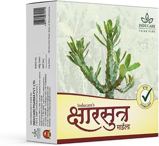 Inuducare Ksharsutra Mild Ayurvedic Thread for Anorectal Disorders (Piles, Fistula, Pilonidal Sinus) – Pack of 10, Safe & ...
