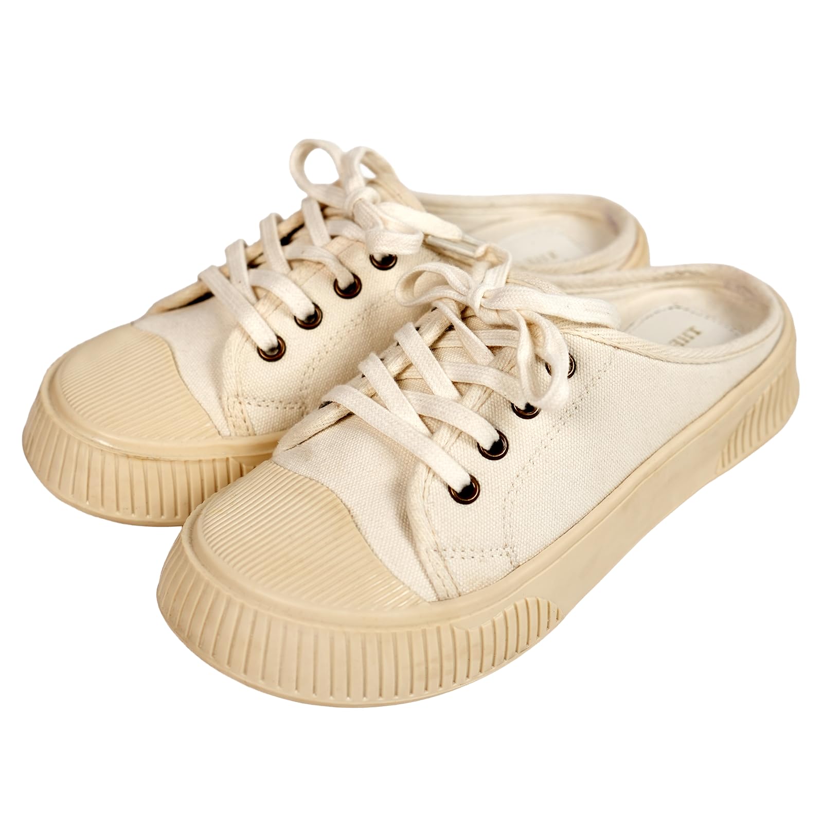 Theater Women Elves Lace-Up Mule Sneakers | Canvas Upper with Cushioned Sole | Lightweight Comfort for Casual & Travel Styling