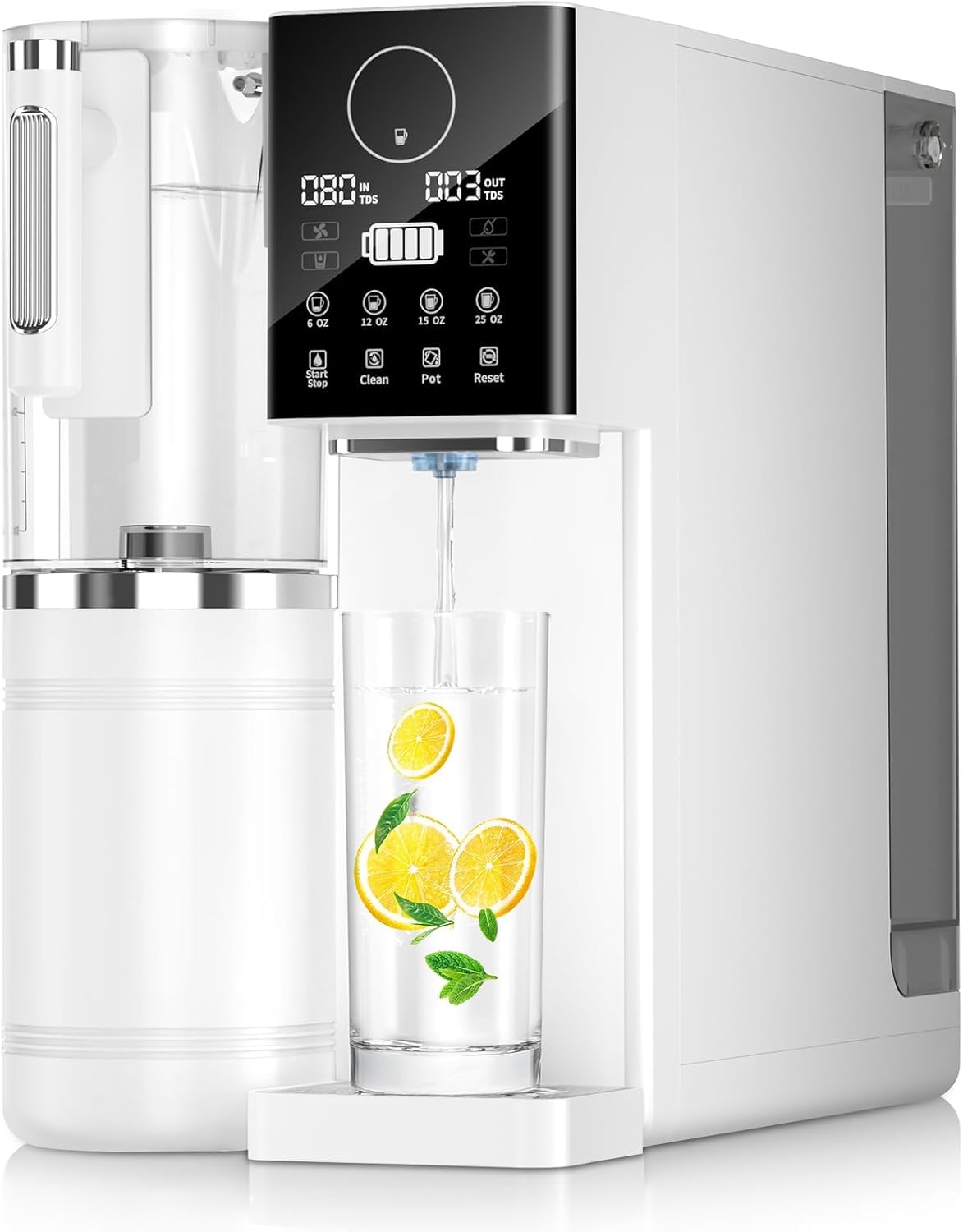 Reverse Osmosis Water Filter, Water Purifier, 8-Stage RO Filtration System, Portable Water Purifier Countertop for Kitchen, Office, RV, No Installation