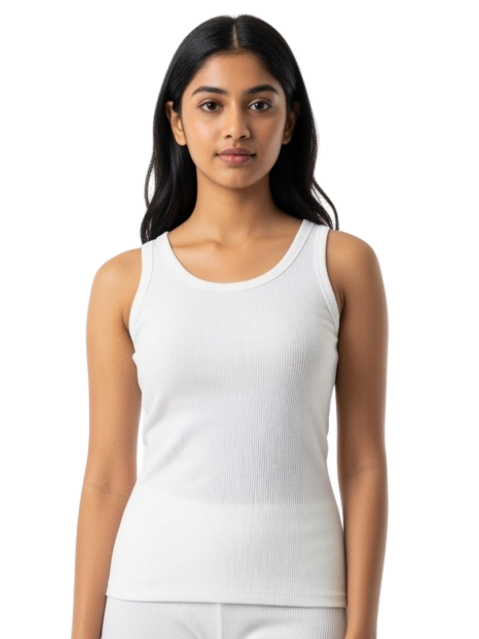 Essentials Thermals for Winters - Sleeveless Tank Top & Regular Fit Leggings, Warm Top & Bottom Wear for Young Women, Regular Winterwear