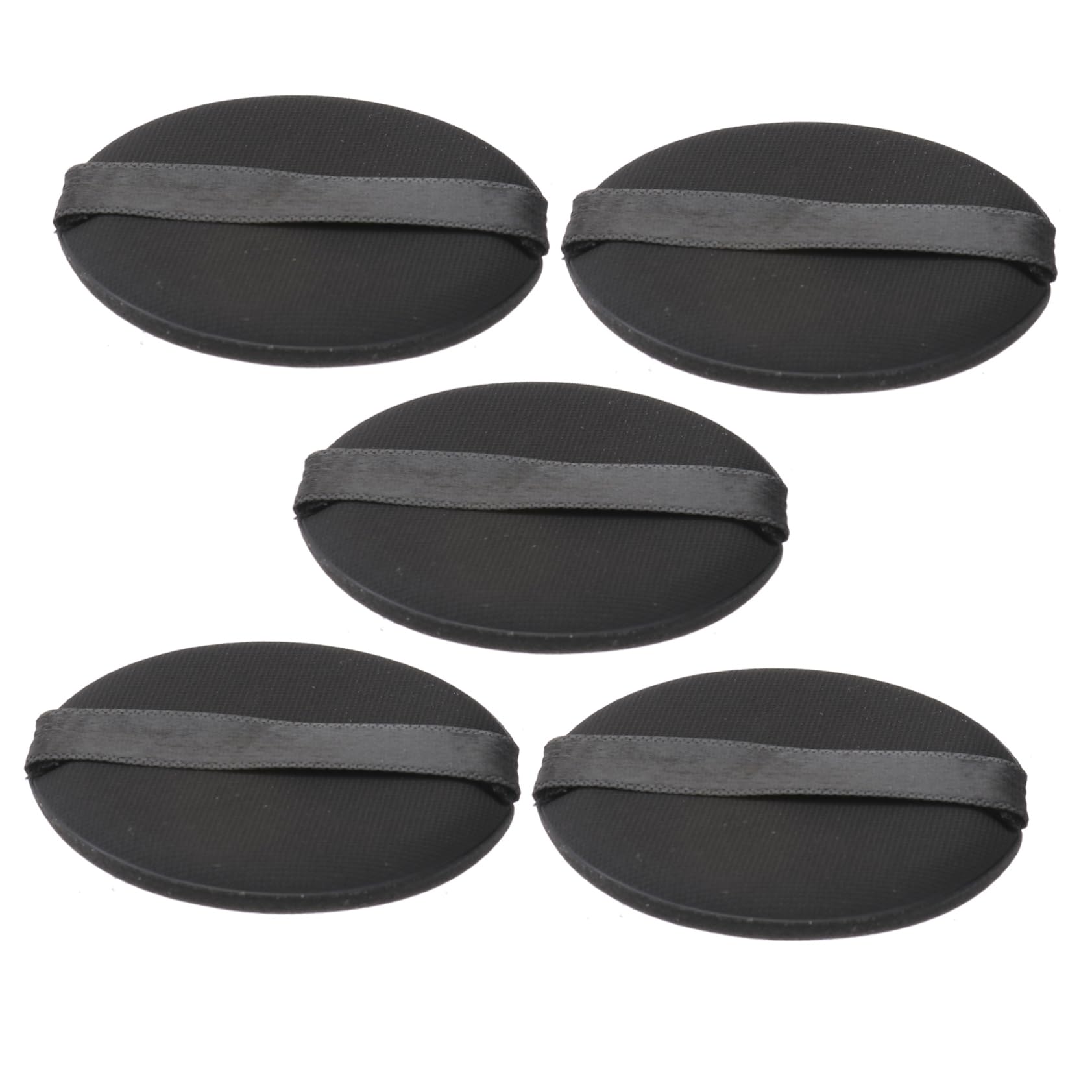 PartyKindom 5Pcs Black Non Latex Makeup Puff Soft Bouncy Foundation Sponge for Application for Salon Home Travel Use