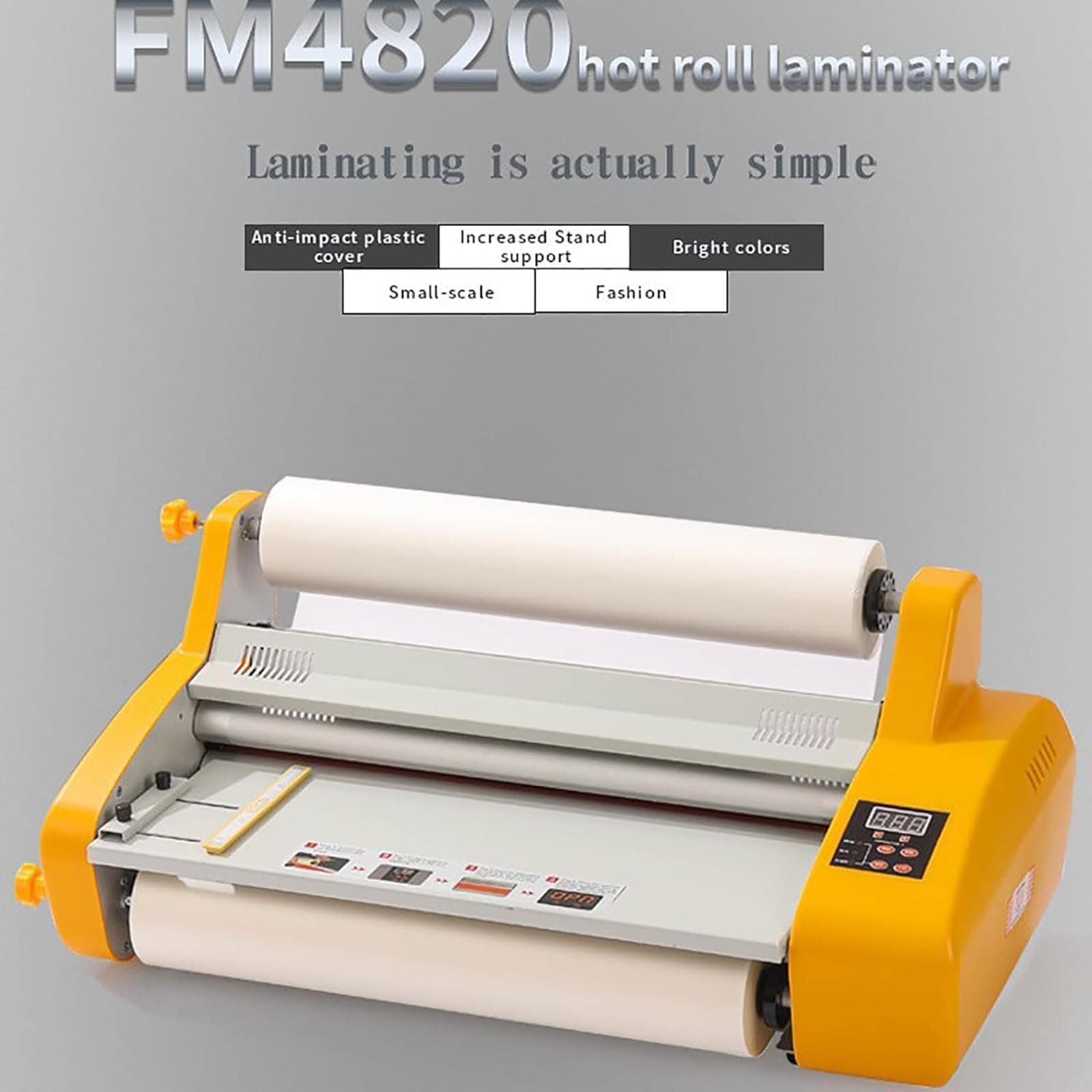 Laminatrice per documenti e foto in formato A3, A4, laminazione a caldo e a freddo, velocità veloce 150 °C, per carte d'identità, opere d'arte e presentazioni