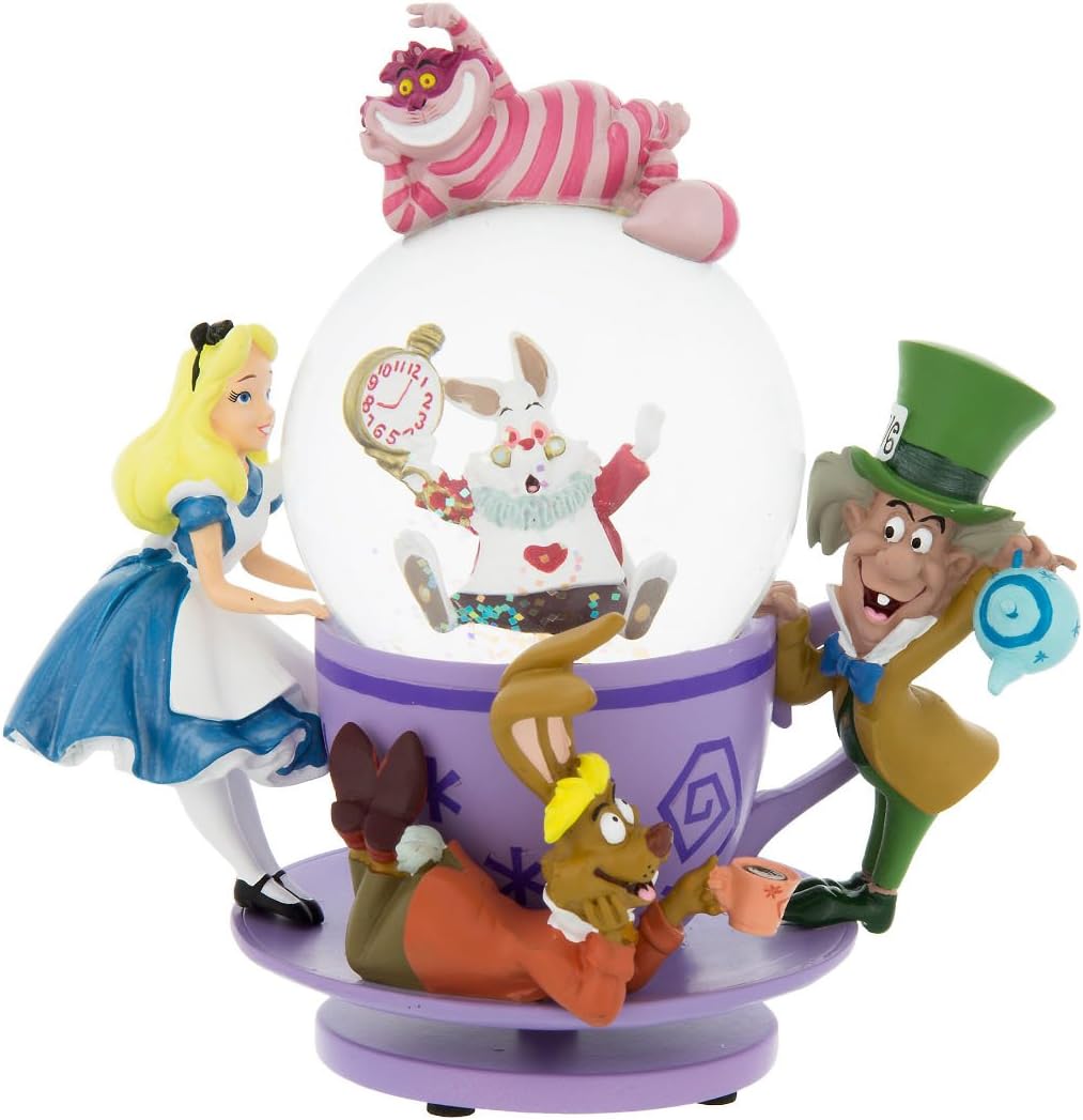 Disney Parks Exclusive Alice in Wonderland Tea Party Spinning Snowglobe