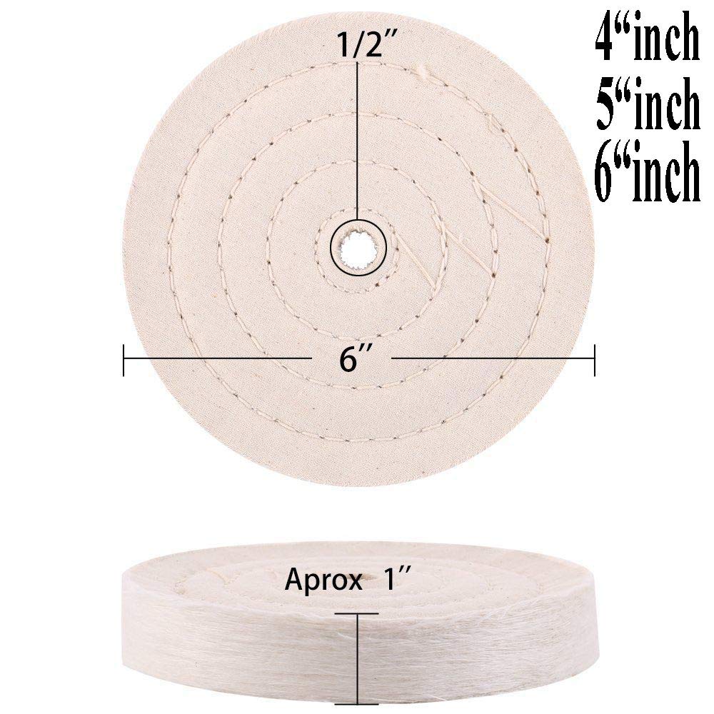 Buy DIY Crafts Extra Thick Buffing Polishing Wheel 4/5/6"inch ( 50 Ply