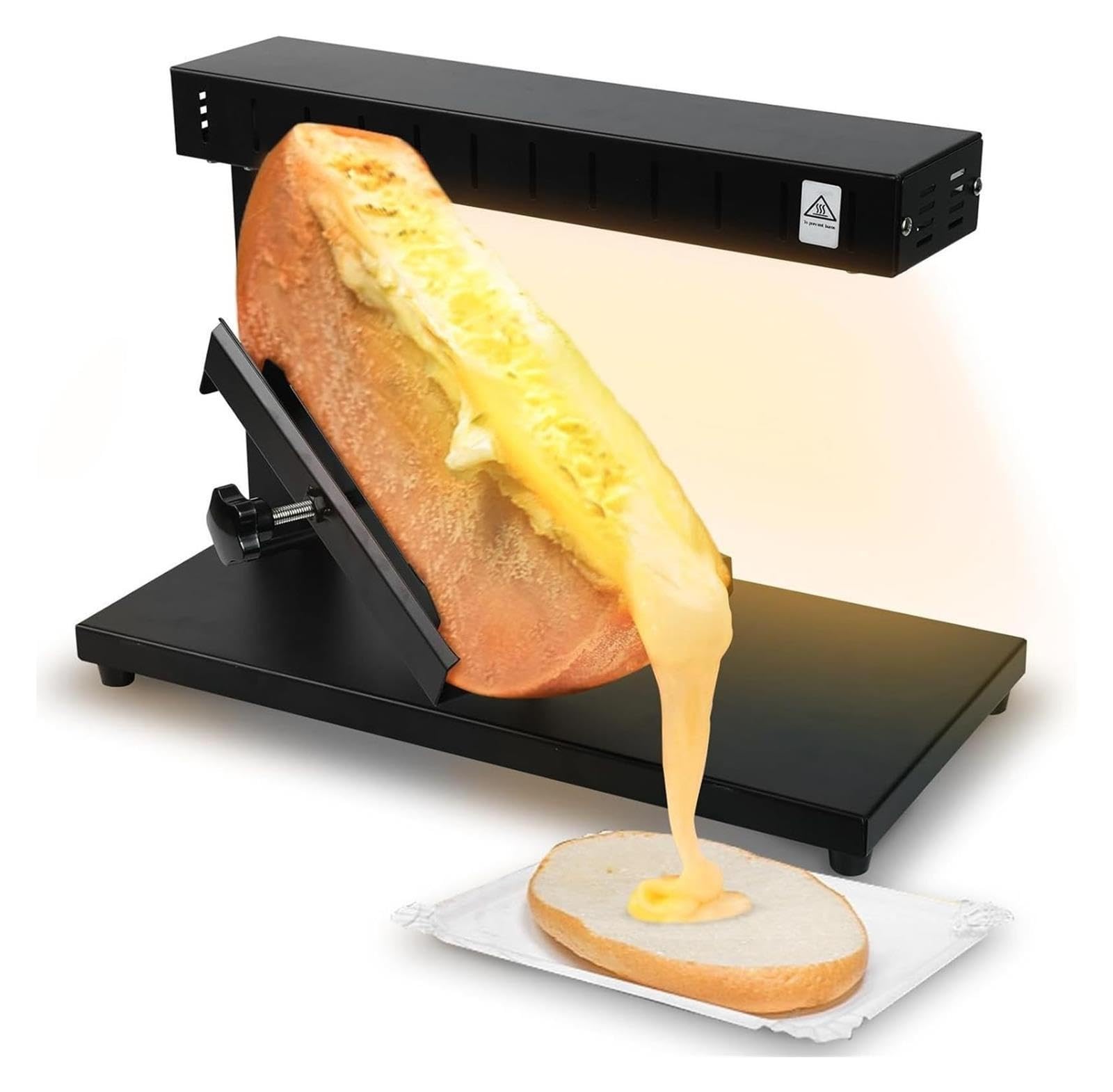 Appareil à raclette professionnel 750 W, demi-meule, support réglable