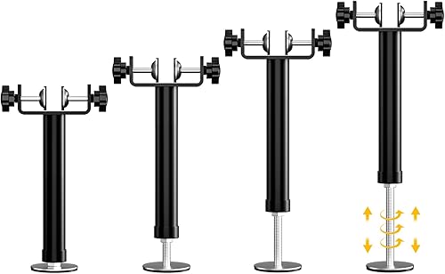 Patas de soporte de marco de cama de altura ajustable mejorada, 4 patas de marco de cama de metal para cama King Queen, listones de madera, listones