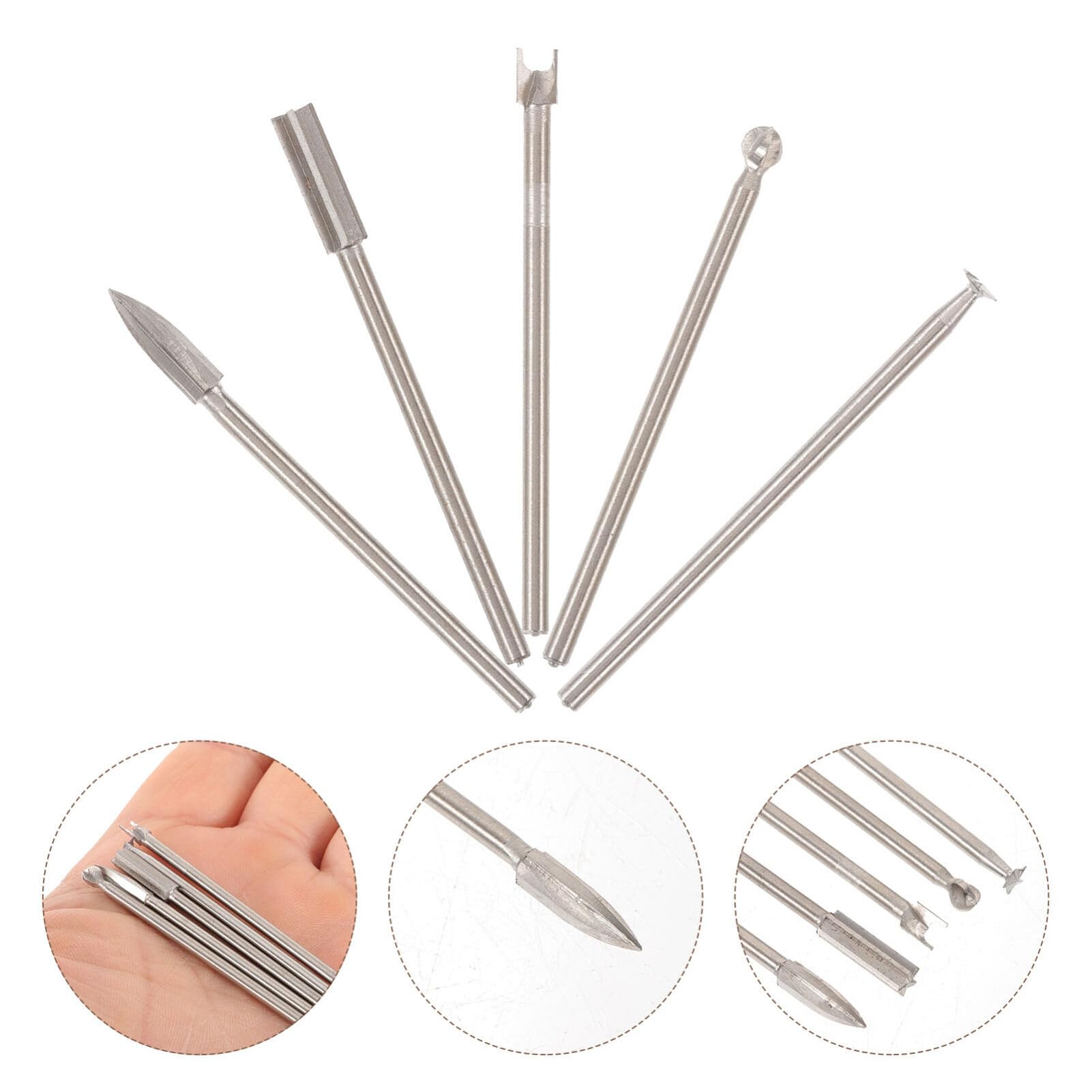 VILLCASE 1 Set Electric Engraving Cutter for Woodworking Rotary Tool Fitment Engraving Tips Bits