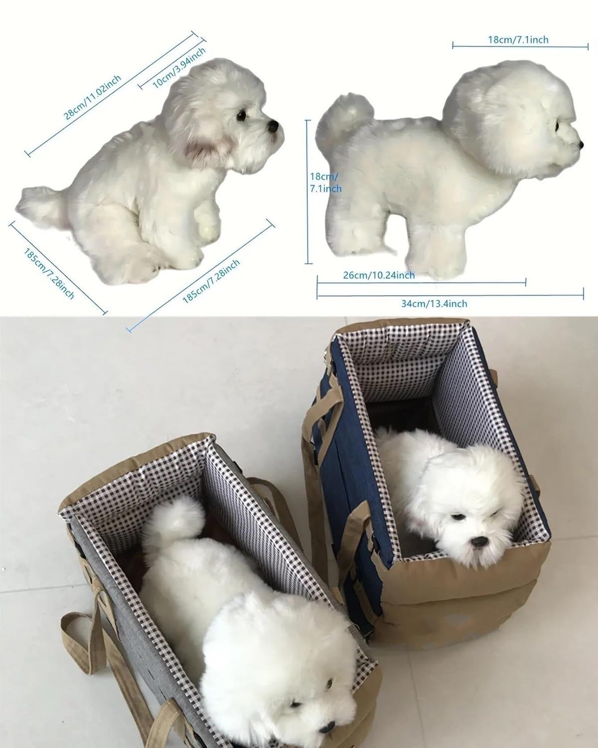 Hundesitze für Autos, Hunde-Autositz, Canvas, Katze, Hund, Transporttasche, tragbar, for das Auto, Sitz, Bett, zentrale Reisetasche for Hunde(Grey)