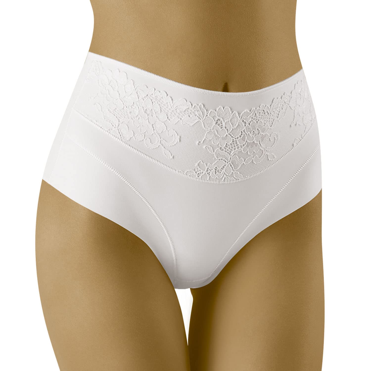 Wolbar Ladies' Briefs High Waist WB438, White,M