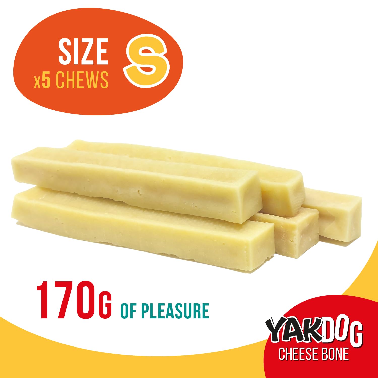 YAKDOG - Cheese Sticks for Dogs - Long-Lasting Chew Treats - 100% Natural - Traditional Himalayan - Made in Belgium - S - 5 Unit - Image 3