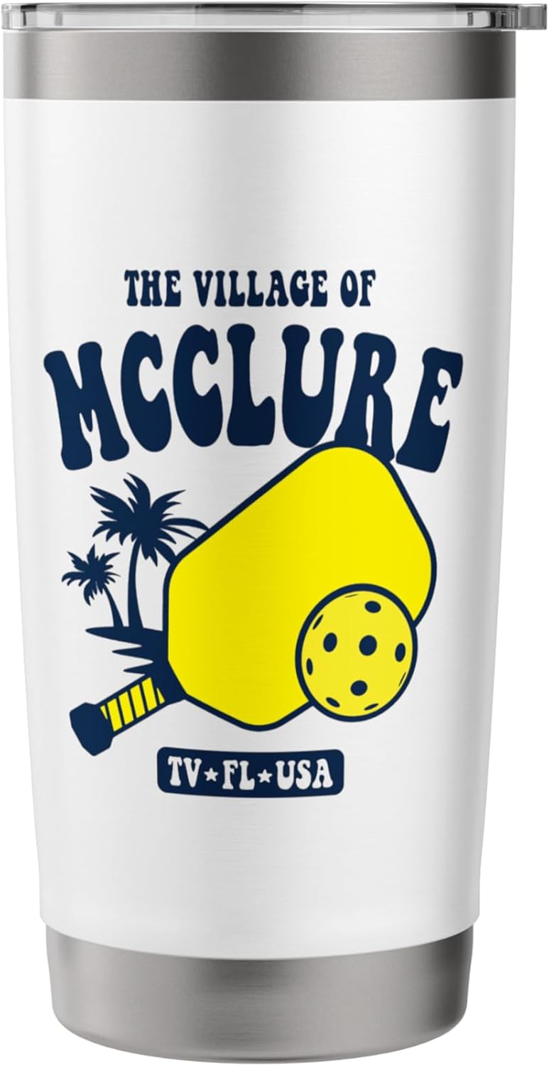 The Village of McClure TV FL USA Pickleball Design Stainless Steel Insulated Tumbler