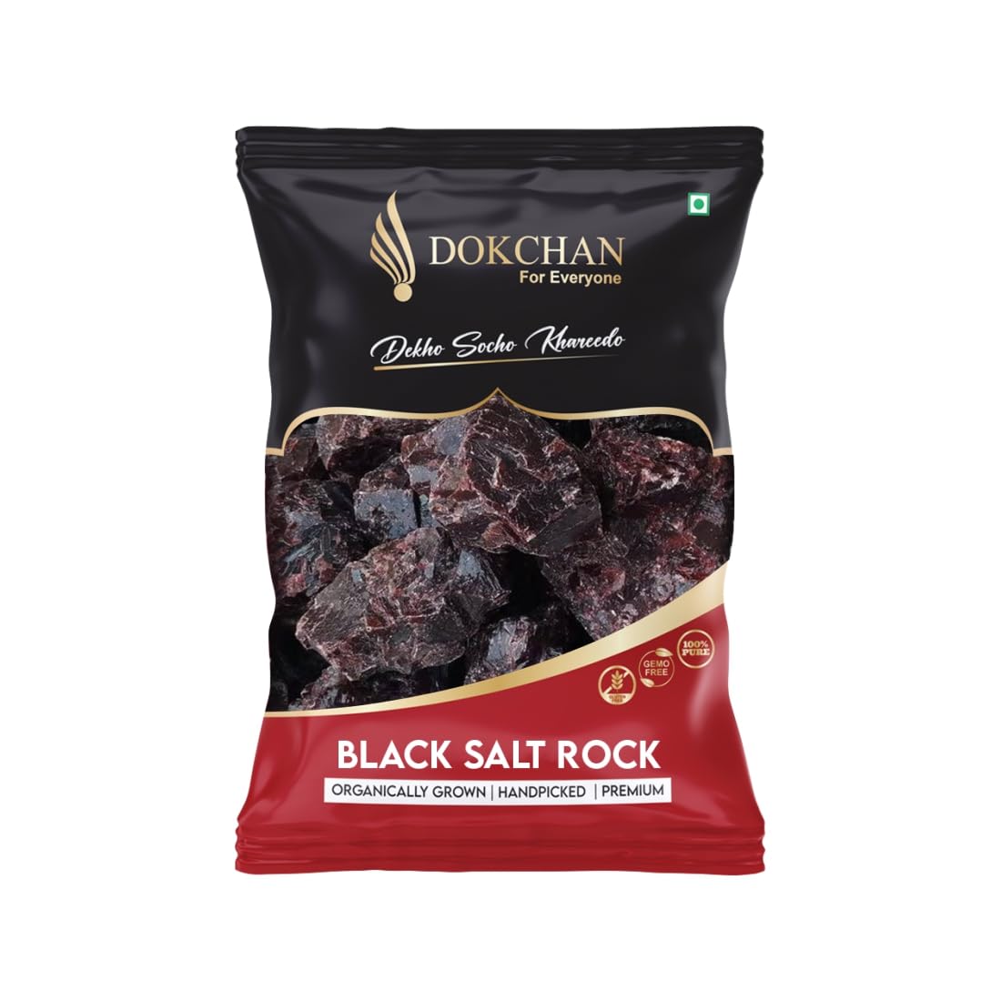 DOKCHAN Black Salt Premium Natural Kala Namak for Cooking, Seasoning, Salads, Chaats, Beverages and Everyday Kitchen Use (200gm)-image-19