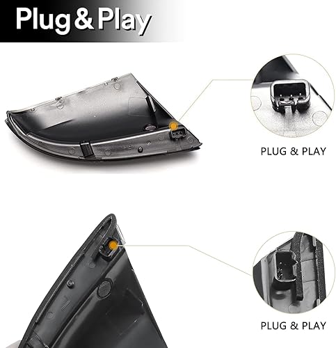 Miniatura 8 de Lámpara LED de señal de giro para espejo lateral, lámpara intermitente ahumada compatible con Dodge Ram 1500 2500 2010-2018, Ram 1500 Classic