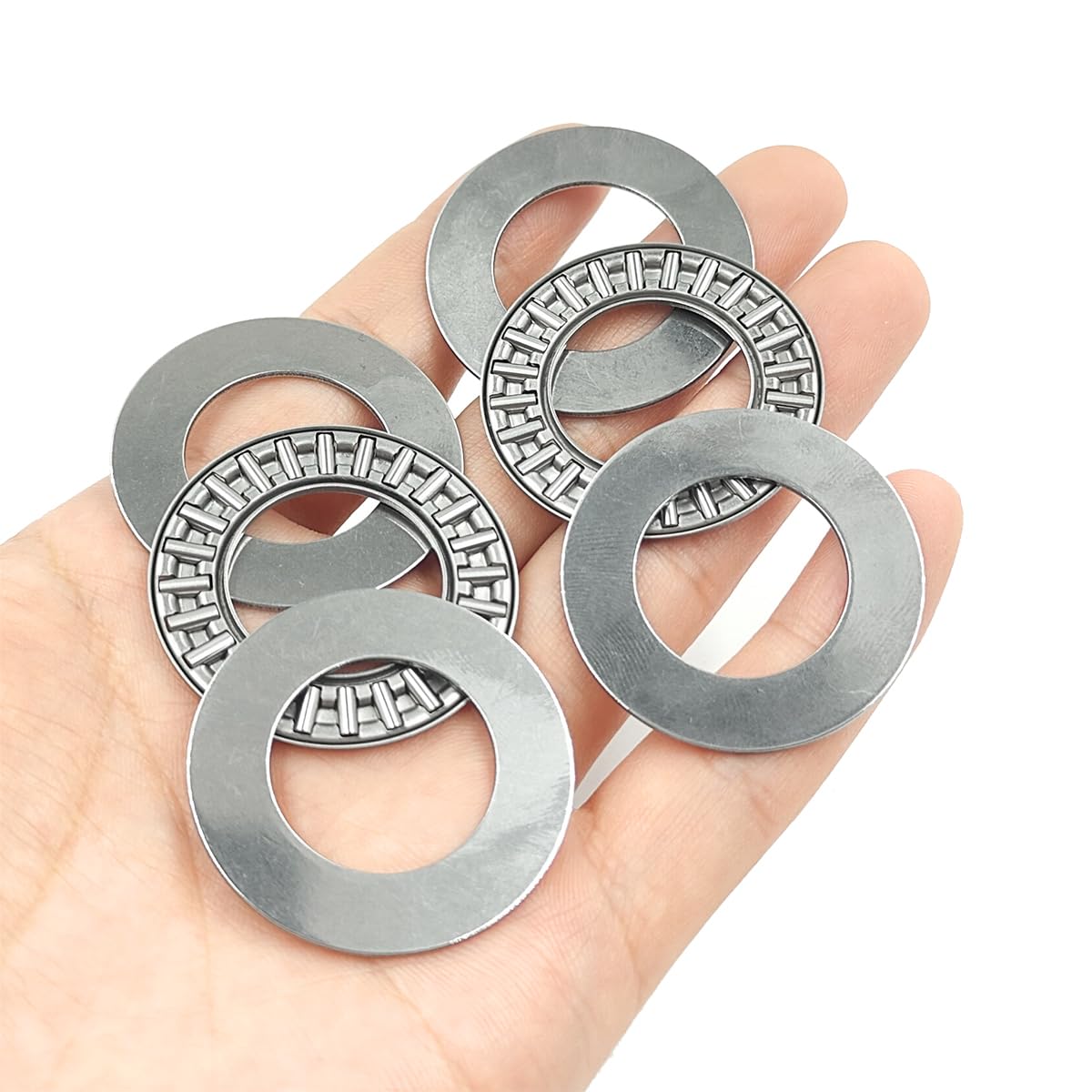 4 Sets Needle Thrust Bearings,YuCool AXK2035 Industrial Bearing,Thrust Needle Roller Bearings with Washers 20mm Bore 35mm OD 2mm Width