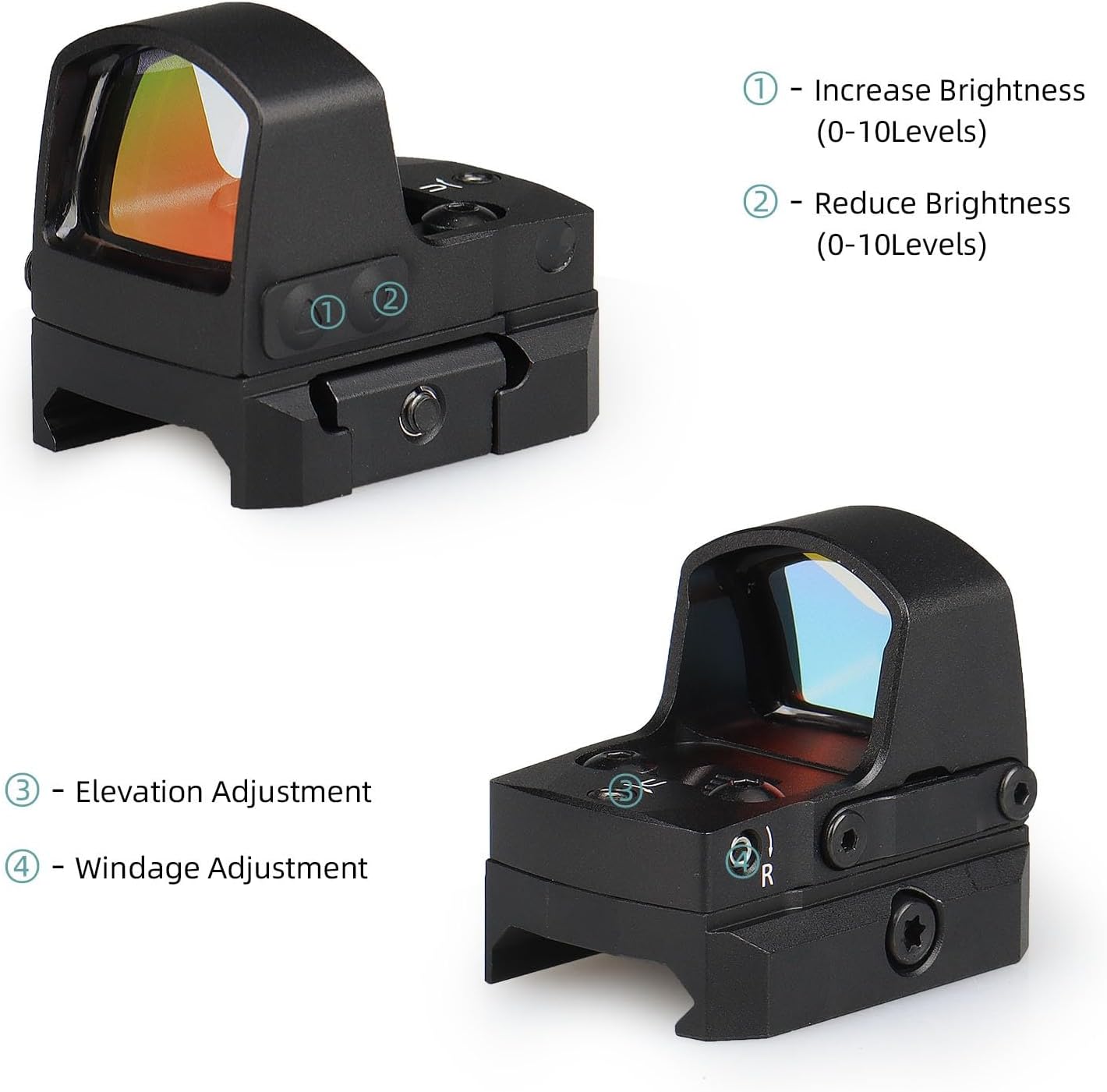 YSS 3 MOA Red Dot Sight for Pistol, Micro Reflex Sight with 22×17mm HD Lens, Shake Awake, IPX7 Waterproof, 1000G Shockproof, Compatible with Shield RMSc Footprint