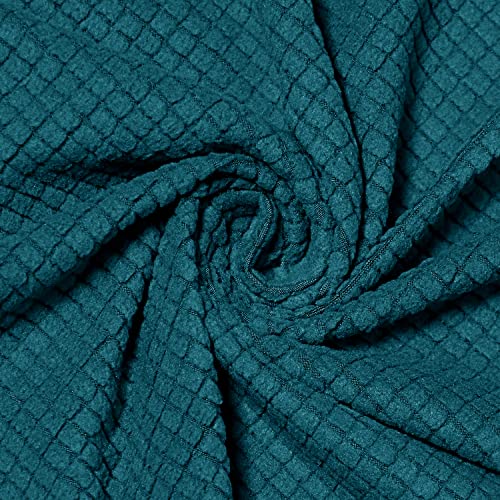 Andreannie Set Of 6 Green Stretch Jacquard Dining Chairs Cover Curved Back Dining Room Chair Slipcover Half Round Home Chair Cover Removable Seat Protector For Living Room Decor (Green, Set Of 6) #TOP4