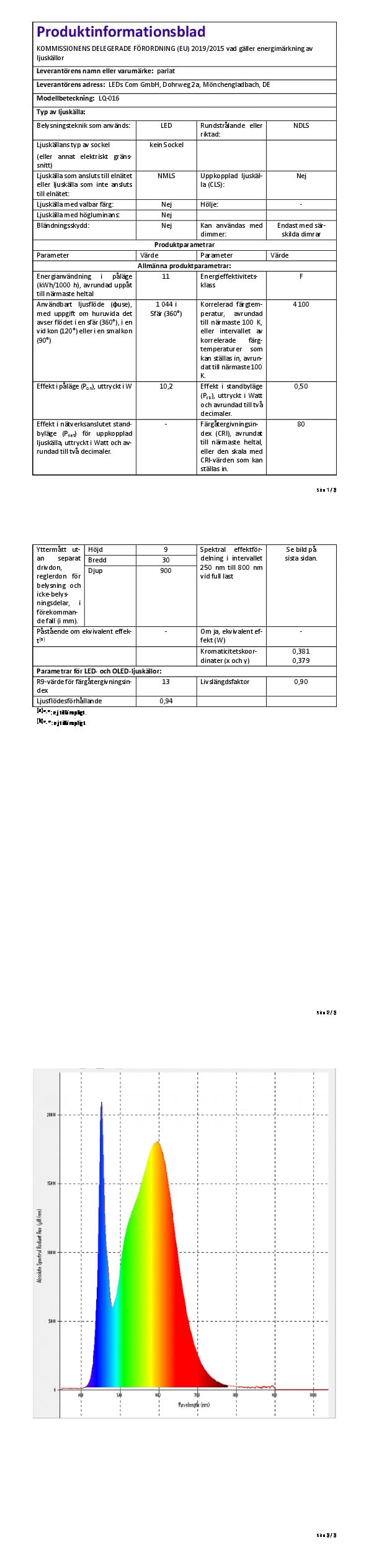 ledscom.de Luce sottopensile a LED SIRIS nero opaco, piatto, 90cm, 1044lm ciascuno, bianco Set di 2