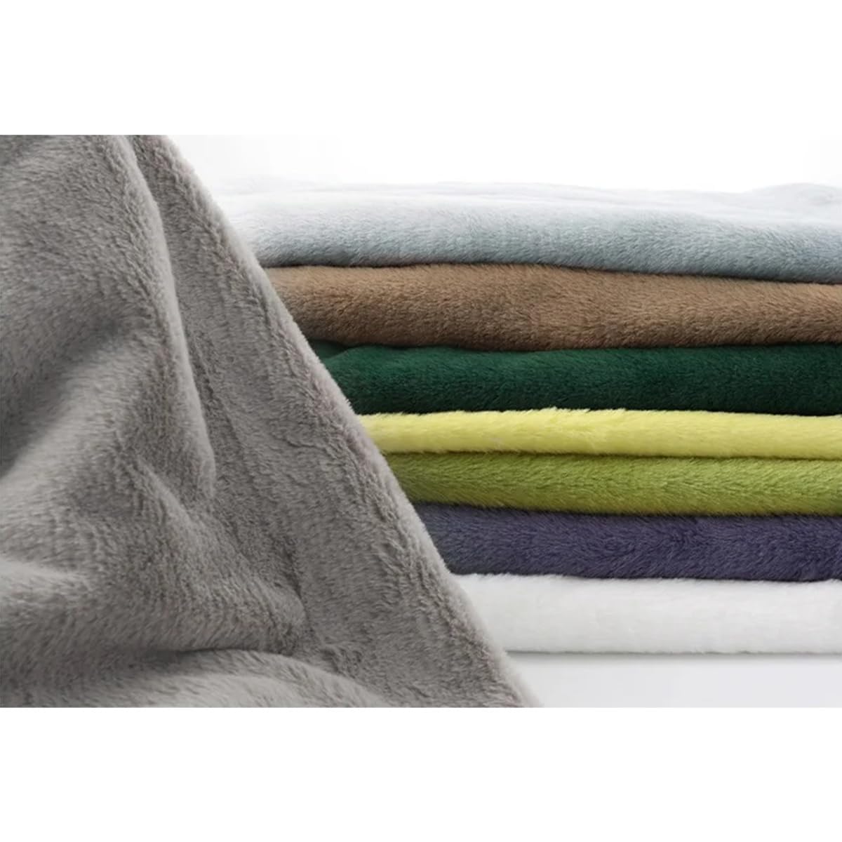 Tessuto Morbido, 100x160cm Tessuto di Peluche Corto e Solido per Coperte, federe, Sciarpe, lavori Artigianali per la casa e Cucito, 9