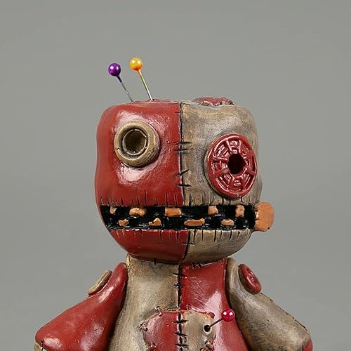 Miniatura 9 de Cabeza temblorosa de muñeca vudú para tablero de automóvil, adorno de muñeca vudú, para Halloween, soporte de incienso de resina, aromaterapia,