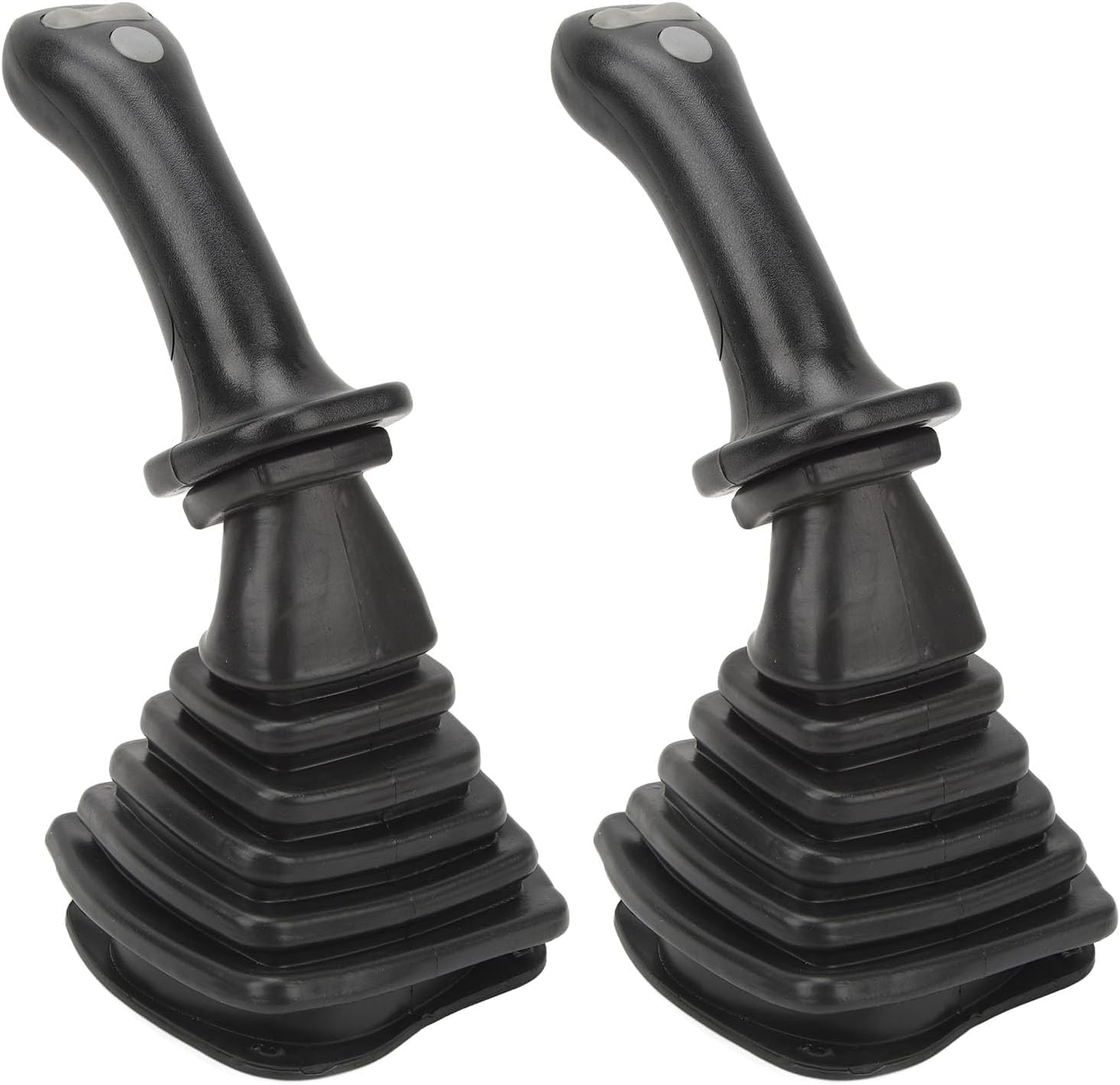 Excavator Joystick Handle, 3-Button 6-Pin Aluminum Joystick Lever Assy with Dust Cover, Left + Right Hand Replacement for Doosan DH DX150 215 225 300 370‑9C, 2 Pcs/Set Heavy Duty Control Lever