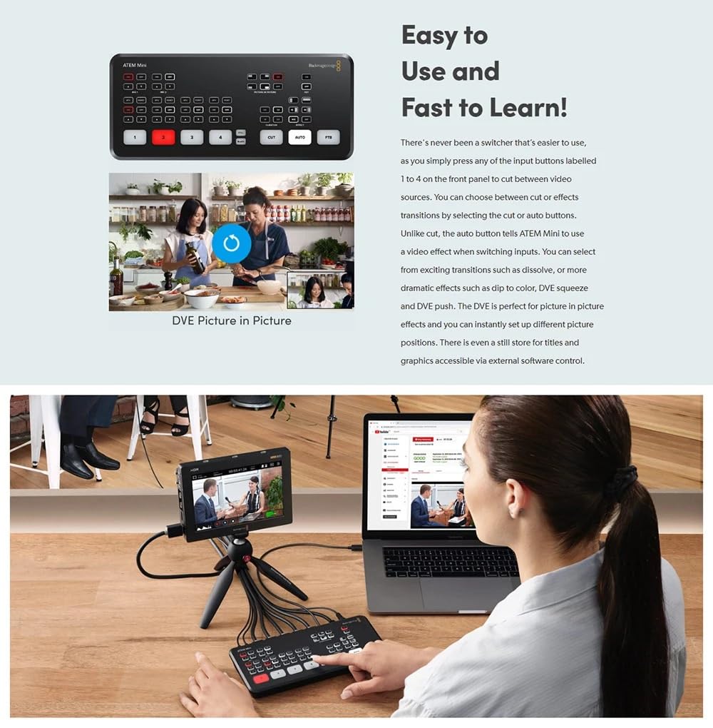Digitalkonverter, Mini Pro / Live Stream Switcher Multi-View und Aufnahme | [](Mini pro)