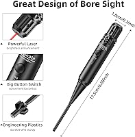 Vista 3 de EZshoot Kit de mira de calibre .17 a 12GA, pistolas láser verde o rojo con interruptor de botón grande