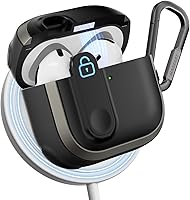 Vista 11 de MAGEASY Funda diseñada para AirPods Pro 2, funda resistente para AirPods Pro con candado, funciona con cable, Apple Watch oficial y carga MagSafe
