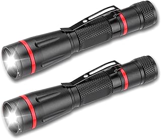 MVIOCS LED Flashlights High Lumens, 2 Pack Small Compact Mini Flashlight, Zoomable, Waterproof, LED Pocket Pen Light for Home, Outdoor, Emergency, Camping