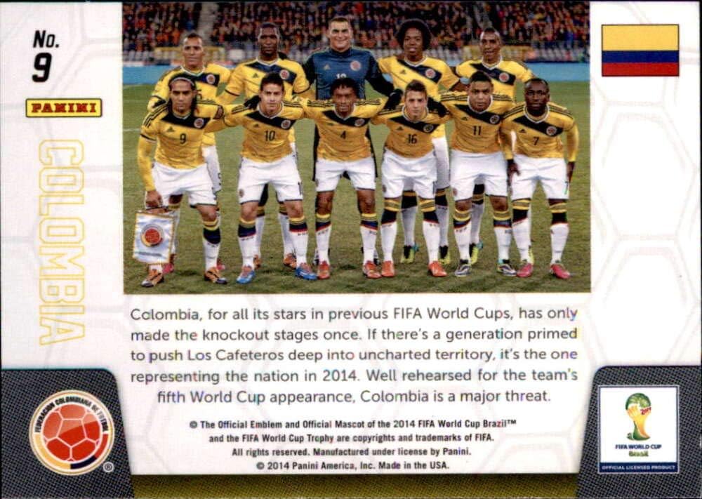 2014 Panini World Cup Prizm Team Photos #9 Colombia Soccer Card