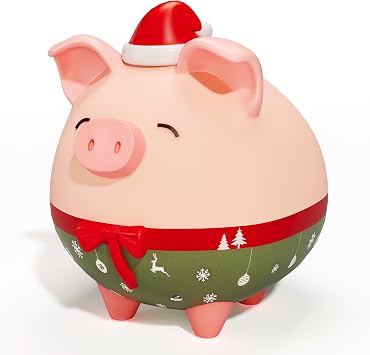 Piggy Bank for Girls, Small Cute Money Saving Bank-Christmas