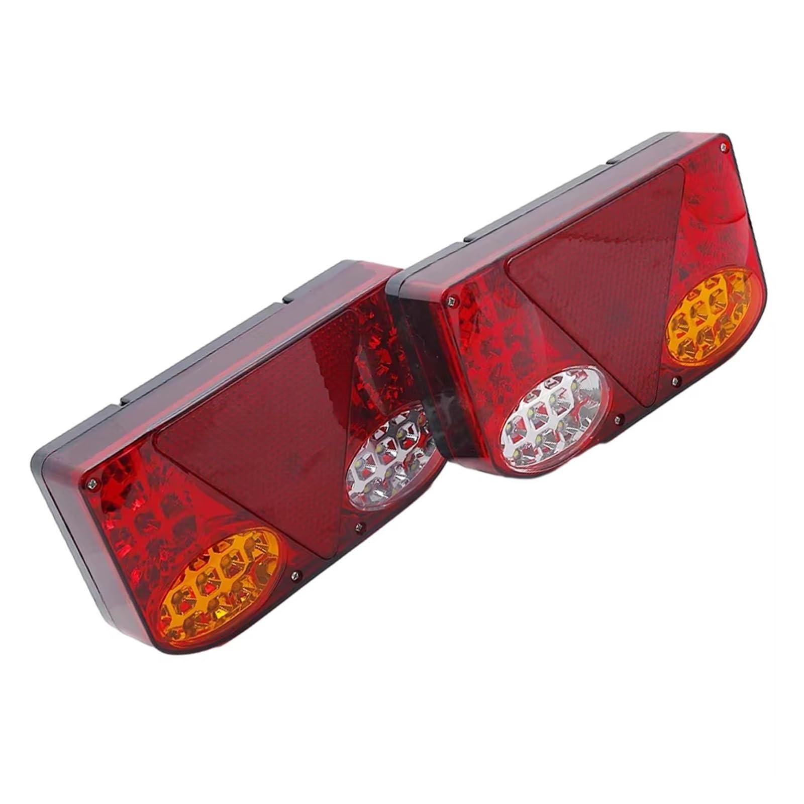Luz de Freno Trasera para Camiones y remolques, 2 Unidades, 24 V, roja, 48 LED, Luces traseras, luz de señalización de Freno.