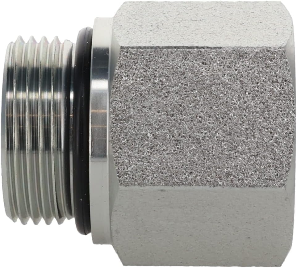 6405-08-08 Straight Hydraulic Adapter 1/2" ORB Male x 1/2" NPTF Female O-Ring Boss to NPTF Pipe Thread Hydraulic Fitting (2 pcs)