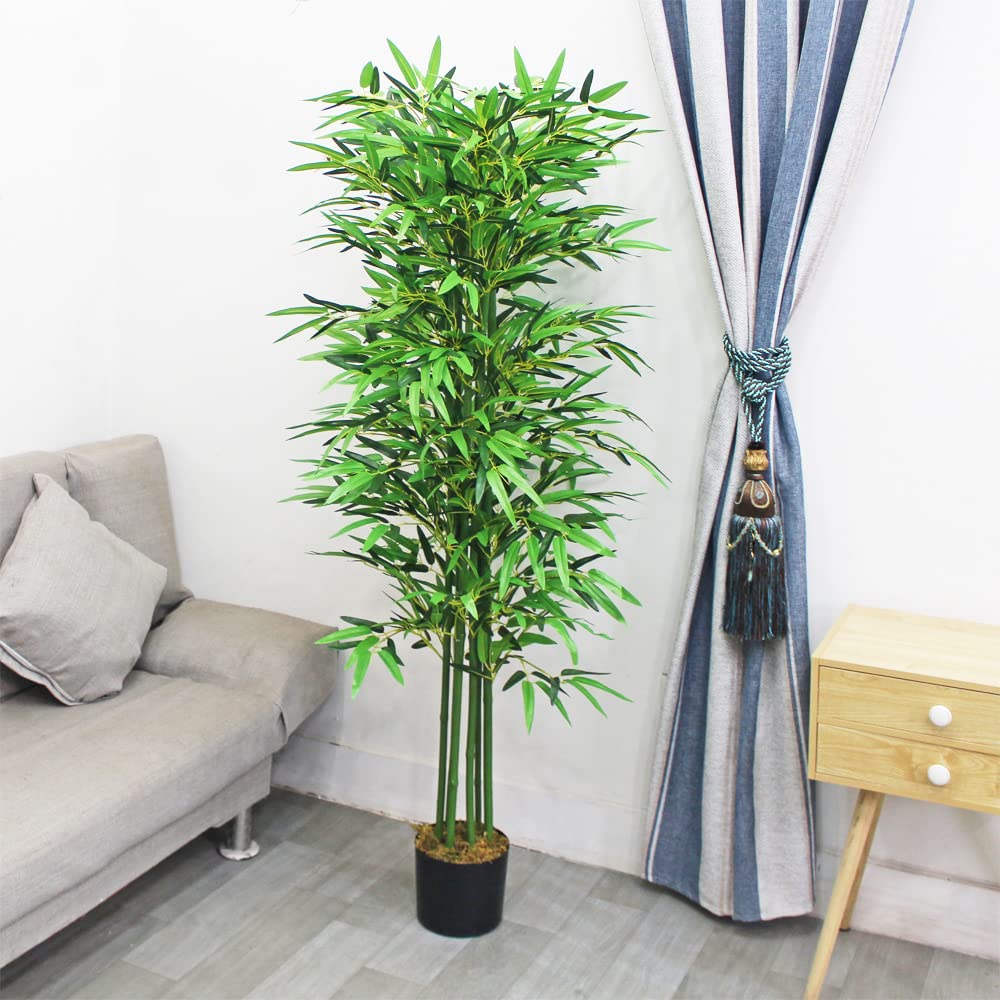 Bambou Plante Artificielle Artificiel Plastique 160cm Decovego