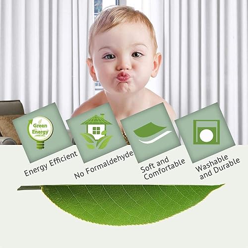 Miniatura 6 de H.VERSAILTEX - Paneles de cortinas blackout con aislamiento térmico, extraanchas y con ojales en la parte superior, para patios, puertas correderas