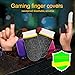 Finger Sleeve for Gaming Mobile Gaming Finger Gloves 12 PCS 0.15 mm Silver Fiber, Anti Sweat, Extremely Thin,Breathable Seamless Touchscreen Finger Cover Thumb Sleeve Fit Phone Game Tablet Devices