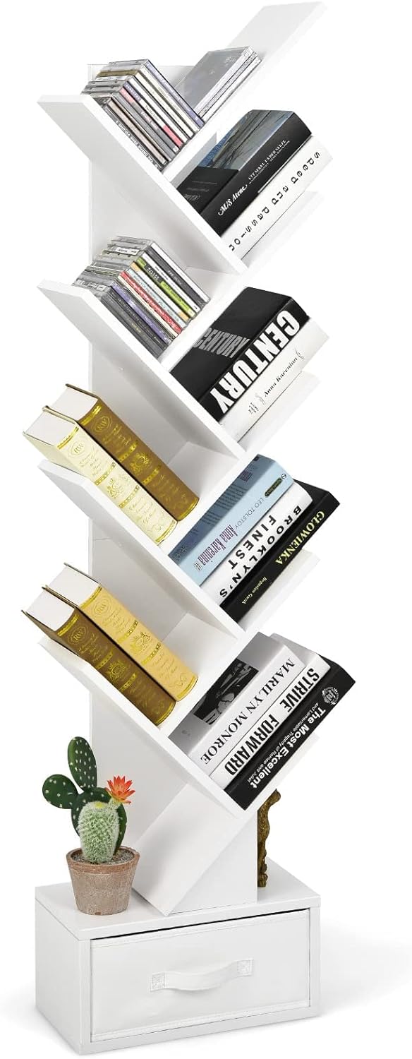 GIANTEX Libreria ad Albero, a 8 Ripiani, Scaffale per Libri con