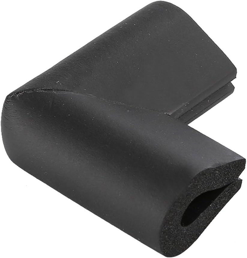 10 Corner Protectors U-Shaped Edge Protection Corner Covers for Child Safety Glass Table and Furniture Corners Shock Protection for Baby and Children Tables Plates Dressers (Black)