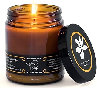 Apothecary Amber Jar Scented Candles (Lavender & Orange Blossom)