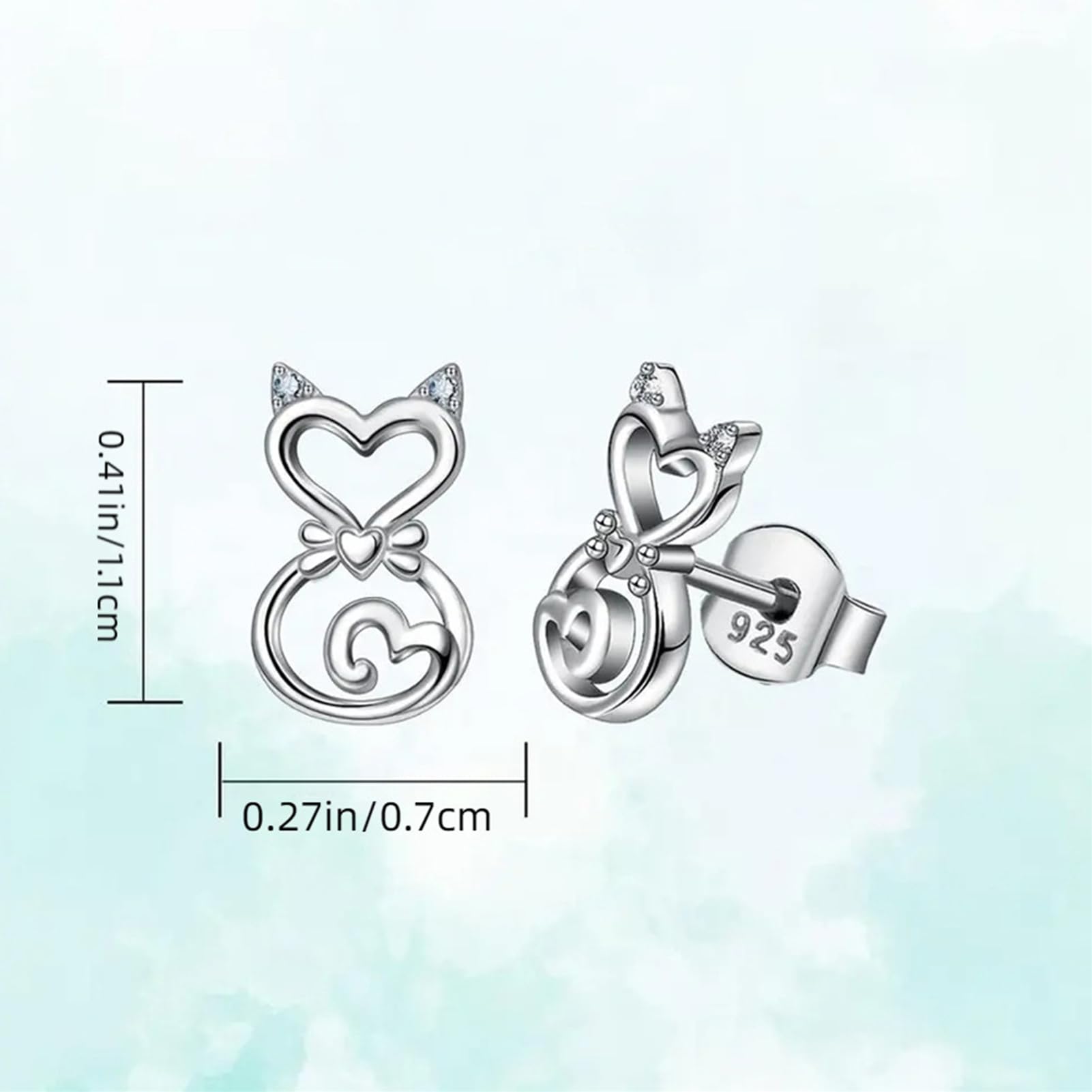 YCTTKDD Damen-Ohrstecker, Schmuck, Ohrringe, Aprikose, Blattform, S925-Silber, Ohrstecker, 925er Sterlingsilber